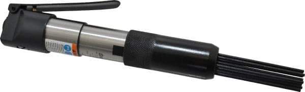 Sioux Tools - 4,000 BPM, 17.78mm Bore Diam, Pneumatic Inline Needle Scaler - 2" Stroke Length, 3.05mm Needle Diam, 5" Needle Length, 6 CFM, 90 psi, 1/4 NPT Inlet - Exact Tool & Supply