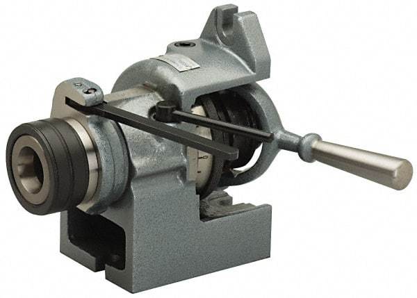 Yuasa - 5C Compatible, 24 Increment, Horizontal & Vertical Standard Collet Indexer - 4" High Center, 1-1/8" Max Collet Capacity, 4.02" Wide x 5.43" Deep Base, 7.76" Overall Height, Manual Operation - Exact Tool & Supply
