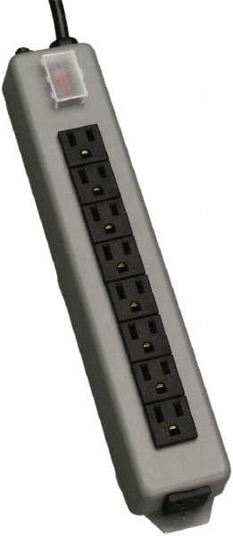 Tripp-Lite - 9 Outlets, 120 VAC15 Amps, 15' Cord, Power Outlet Strip - Keyhole, Tab Mount, 5-15 NEMA Configuration, 13-3/4" Strip - Exact Tool & Supply