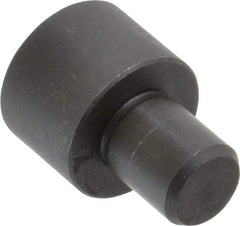 Gibraltar - 1-7/32" OAL, 5/8" Head Height, 7/8" OD, 52100 Steel, Unground, Press Fit Rest Button - Black Oxide Coating, 1/2" Pin Diam - Exact Tool & Supply