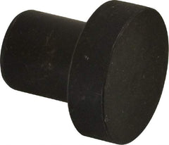 Gibraltar - 1-7/32" OAL, 3/8" Head Height, 1-1/4" OD, 52100 Steel, Unground, Press Fit Rest Button - Black Oxide Coating, 3/4" Pin Diam - Exact Tool & Supply