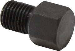 Gibraltar - 13/16" OAL, 3/8" Head Height, Low Carbon Steel, Threaded Rest Button - Black Oxide Coating, 3/8-24 Thread, 1/2" Hex - Exact Tool & Supply