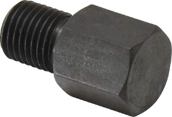 Gibraltar - 15/16" OAL, 1/2" Head Height, Low Carbon Steel, Threaded Rest Button - Black Oxide Coating, 3/8-24 Thread, 1/2" Hex - Exact Tool & Supply