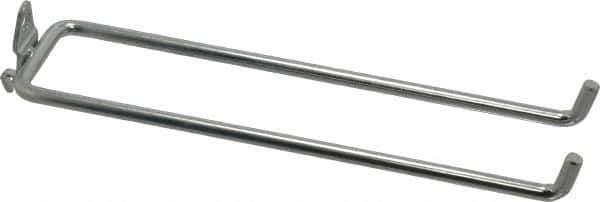 Triton - 1/4" Diam, 8-1/4" Long Double Arm Pegboard Hook - 8-7/8" Projection, 80° Bend, 3/4" Bend Length, Steel - Exact Tool & Supply