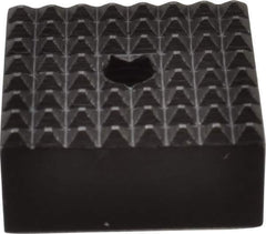 Fairlane - 3/4" Square, 10-32 Thread, 3/8" High, Extra Fine Tooth Grade, Diamond Serration, High Speed Steel, Square Positioning Gripper - 0.03 x 45A° Chamfer, Black Oxide Finish - Exact Tool & Supply