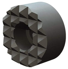 Fairlane - 5/8" Diam, 1/2" High, No. 8 C Bore SHCS, Counterbored, Extra Fine Tooth Grade Diamond Serration Tooth Pattern, High Speed Steel, Round Positioning Gripper - Black Oxide Coated - Exact Tool & Supply