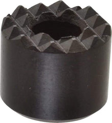 Fairlane - 5/8" Diam, 1/2" High, No. 8 C Bore SHCS, Counterbored, Fine Tooth Grade Diamond Serration Tooth Pattern, High Speed Steel, Round Positioning Gripper - Black Oxide Coated - Exact Tool & Supply