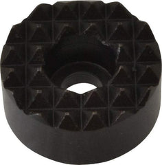 Fairlane - 3/4" Diam, 3/8" High, No. 10 C Bore SHCS, Counterbored, Fine Tooth Grade Diamond Serration Tooth Pattern, High Speed Steel, Round Positioning Gripper - Black Oxide Coated - Exact Tool & Supply