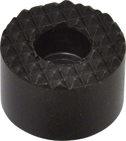 Fairlane - 3/4" Diam, 3/8" High, No. 10 C Bore SHCS, Counterbored, Extra Fine Tooth Grade Diamond Serration Tooth Pattern, High Speed Steel, Round Positioning Gripper - Black Oxide Coated - Exact Tool & Supply