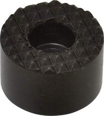 Fairlane - 3/4" Diam, 3/8" High, No. 10 C Bore SHCS, Counterbored, Extra Fine Tooth Grade Diamond Serration Tooth Pattern, High Speed Steel, Round Positioning Gripper - Black Oxide Coated - Exact Tool & Supply