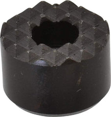 Fairlane - 3/4" Diam, 1/2" High, No. 10 C Bore SHCS, Counterbored, Fine Tooth Grade Diamond Serration Tooth Pattern, High Speed Steel, Round Positioning Gripper - Black Oxide Coated - Exact Tool & Supply
