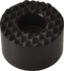 Fairlane - 3/4" Diam, 1/2" High, No. 10 C Bore SHCS, Counterbored, Extra Fine Tooth Grade Diamond Serration Tooth Pattern, High Speed Steel, Round Positioning Gripper - Black Oxide Coated - Exact Tool & Supply