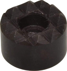 Fairlane - 3/4" Diam, 1/2" High, No. 10 C Bore SHCS, Counterbored, Coarse Tooth Grade Diamond Serration Tooth Pattern, High Speed Steel, Round Positioning Gripper - Black Oxide Coated - Exact Tool & Supply