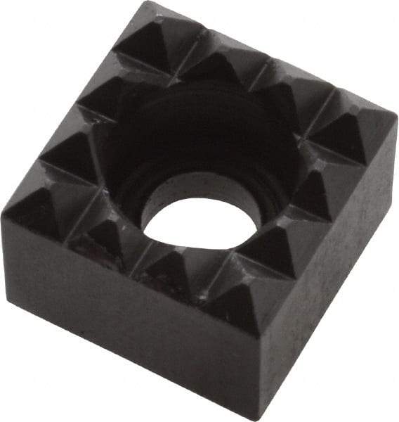 Fairlane - 1/2" Square, 3/8" High, #10 C Bore SHCS Size, Fine Tooth Grade, Diamond Serration, High Speed Steel, Square Positioning Gripper - 0.03 x 45A° Chamfer, 1/4" Counterbore Depth, Black Oxide Finish - Exact Tool & Supply