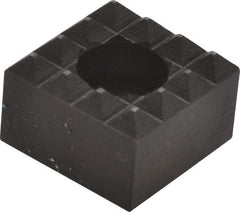 Fairlane - 3/4" Square, 1/2" High, 1/4 C Bore SHCS Size, Coarse Tooth Grade, Diamond Serration, High Speed Steel, Square Positioning Gripper - 0.03 x 45A° Chamfer, 5/16" Counterbore Depth, Black Oxide Finish - Exact Tool & Supply