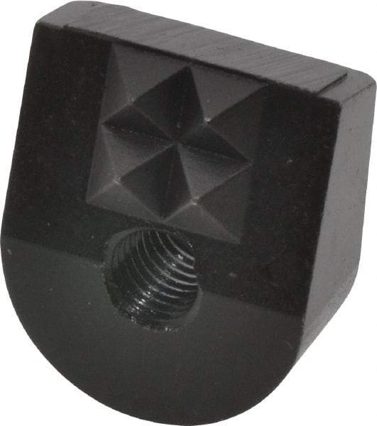 Fairlane - 4 Point 1/4-28 High Speed Steel Angled Positioning Gripper - Black Oxide Finish, 1/2" High, 3/4" Wide, 0.88" Top Length, 0.81" Bottom Length, 15° Gripping Angle, 0.03 x 45° Chamfer - Exact Tool & Supply