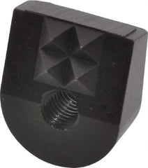 Fairlane - 4 Point 1/4-28 High Speed Steel Angled Positioning Gripper - Black Oxide Finish, 1/2" High, 3/4" Wide, 0.88" Top Length, 0.81" Bottom Length, 15° Gripping Angle, 0.03 x 45° Chamfer - Exact Tool & Supply