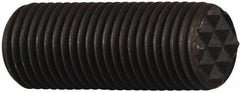 Fairlane - Serrated Tooth, 3/8-24, 1/8" Internal Hex, 1" Thread Length, Black Oxide Finish, Fully Threaded, Adjustable Positioning Gripper - Extra Fine Tooth Grade - Exact Tool & Supply