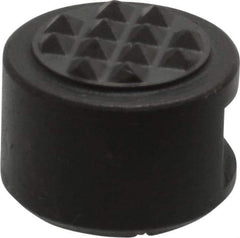 Fairlane - 10-32 Thread, 1/2" Diam, 3/8" High, Threaded, Extra Fine Tooth Grade Diamond Serration Tooth Pattern, Carbide Tipped, Round Positioning Gripper - 3/16" Flat Width, Uncoated - Exact Tool & Supply