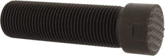 Fairlane - Serrated Tooth, 3/4-16, 5/16" Internal Hex, 2-1/2" Shank Length, 2-1/2" Thread Length, Black Oxide Finish, Round Head, Adjustable Positioning Gripper - 3/4" Pad Diam, 7/8" Hex, 1/4" Head Height, Fine Tooth Grade - Exact Tool & Supply