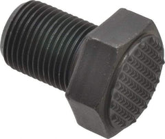 Fairlane - Serrated Tooth, 3/4-16, 1" Shank Length, 1" Thread Length, Black Oxide Finish, Hex Head, Adjustable Positioning Gripper - 1" Pad Diam, 1-1/8" Hex, 1/2" Head Height, Extra Fine Tooth Grade - Exact Tool & Supply
