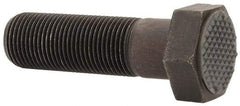 Fairlane - Serrated Tooth, 3/4-16, 2-1/2" Shank Length, 1-3/4" Thread Length, Black Oxide Finish, Hex Head, Adjustable Positioning Gripper - 1" Pad Diam, 1-1/8" Hex, 1/2" Head Height, Extra Fine Tooth Grade - Exact Tool & Supply
