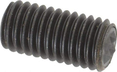 Fairlane - Serrated Tooth, 1/2-13, 1/4" Internal Hex, 1" Thread Length, Black Oxide Finish, Fully Threaded, Adjustable Positioning Gripper - 3/8" Pad Diam, 4-Point Tooth Grade - Exact Tool & Supply