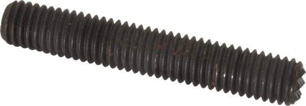 Fairlane - Serrated Tooth, 1/2-13, 1/4" Internal Hex, 3" Thread Length, Black Oxide Finish, Fully Threaded, Adjustable Positioning Gripper - 3/8" Pad Diam, Fine Tooth Grade - Exact Tool & Supply