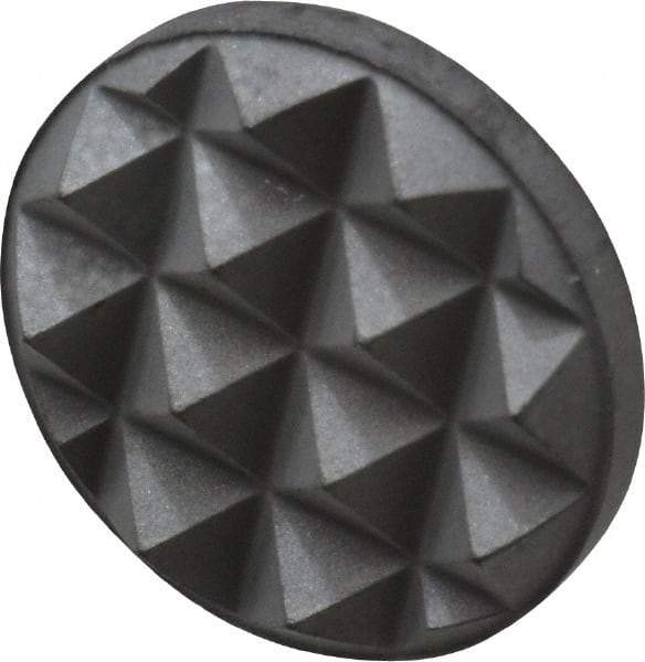 Fairlane - Fine Tooth Grade, Diamond Tooth Pattern, 1/2" Diam, Solid Carbide, Round Positioning Gripper Pad - 1/8" High - Exact Tool & Supply
