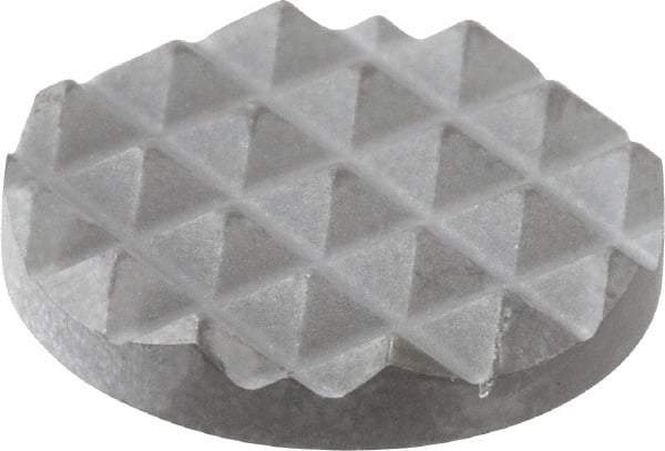 Fairlane - Fine Tooth Grade, Diamond Tooth Pattern, 5/8" Diam, Solid Carbide, Round Positioning Gripper Pad - 1/8" High - Exact Tool & Supply