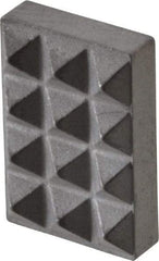Fairlane - Extra Fine Tooth Grade, Diamond Tooth Pattern, Solid Carbide, Rectangle Positioning Gripper Pad - 3/8" Long x 1/4" Wide x 1/8" High - Exact Tool & Supply
