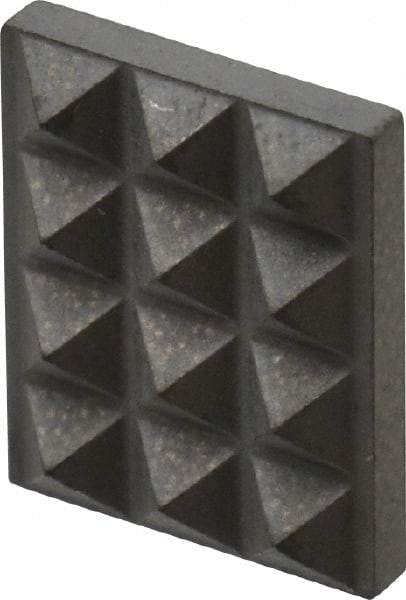 Fairlane - Fine Tooth Grade, Diamond Tooth Pattern, Solid Carbide, Rectangle Positioning Gripper Pad - 1/2" Long x 13/32" Wide x 1/8" High - Exact Tool & Supply