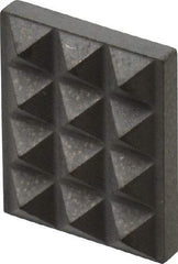 Fairlane - Fine Tooth Grade, Diamond Tooth Pattern, Solid Carbide, Rectangle Positioning Gripper Pad - 1/2" Long x 13/32" Wide x 1/8" High - Exact Tool & Supply