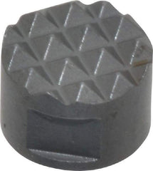 Fairlane - 10-32 Thread, 1/2" Diam, 3/8" High, Threaded, Fine Tooth Grade Diamond Serration Tooth Pattern, Solid Carbide, Round Positioning Gripper - 3/16" Flat Width, Uncoated - Exact Tool & Supply