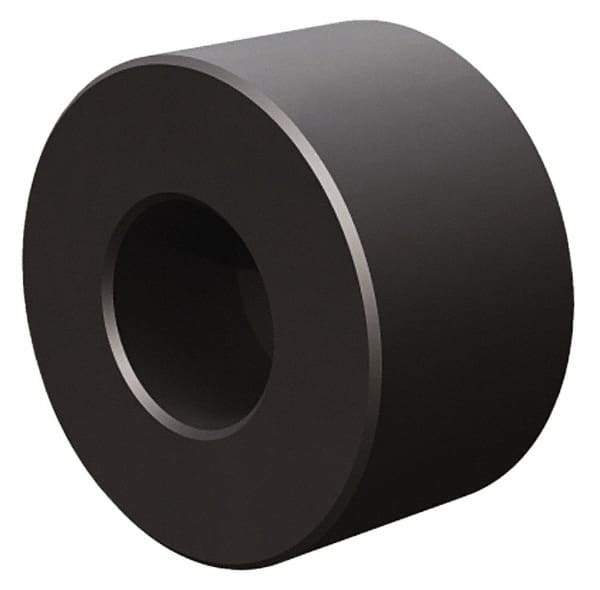 Fairlane - 3/8" OAL, 1" OD, Steel, Counterbored Rest Button - Black Oxide Coating - Exact Tool & Supply