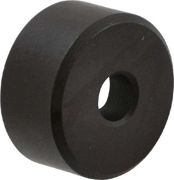 Fairlane - 1/2" OAL, 1" OD, Steel, Counterbored Rest Button - Black Oxide Coating - Exact Tool & Supply