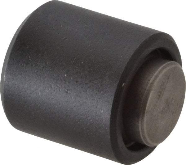 Fairlane - 10-32, 5/32" Thread Length, 5/16" Ball Diam, Flat Ball Pad Surface, Alloy Steel, Black Oxide, Base, Swivel Action Gripper Assemblies - 1/2" Diam, 5/32" Deep Thread, 5/16" Contact Diam, 9/16" Overall Height, High Speed Steel Ball - Exact Tool & Supply