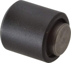Fairlane - 10-32, 5/32" Thread Length, 5/16" Ball Diam, Flat Ball Pad Surface, Alloy Steel, Black Oxide, Base, Swivel Action Gripper Assemblies - 1/2" Diam, 5/32" Deep Thread, 5/16" Contact Diam, 9/16" Overall Height, High Speed Steel Ball - Exact Tool & Supply