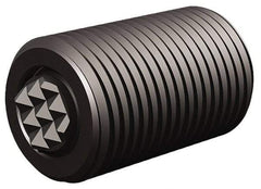 Fairlane - 3/8-16, 3" Thread Length, 3/16" Ball Diam, Serrated Ball Pad Surface, Alloy Steel, Black Oxide, Threaded, Swivel Action Gripper Assemblies - 5/32" Contact Diam, High Speed Steel Ball - Exact Tool & Supply