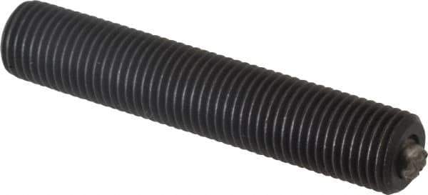 Fairlane - 3/8-24, 2" Thread Length, 3/16" Ball Diam, Serrated Ball Pad Surface, Alloy Steel, Black Oxide, Threaded, Swivel Action Gripper Assemblies - 5/32" Contact Diam, High Speed Steel Ball - Exact Tool & Supply