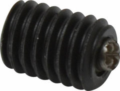 Fairlane - 3/8-16, 1/2" Thread Length, 3/16" Ball Diam, Serrated Ball Pad Surface, Alloy Steel, Black Oxide, Threaded, Swivel Action Gripper Assemblies - 5/32" Contact Diam, High Speed Steel Ball - Exact Tool & Supply