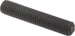 Fairlane - 3/8-16, 2" Thread Length, 3/16" Ball Diam, Serrated Ball Pad Surface, Alloy Steel, Black Oxide, Threaded, Swivel Action Gripper Assemblies - 5/32" Contact Diam, High Speed Steel Ball - Exact Tool & Supply