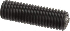 Fairlane - 5/8-11, 2" Thread Length, 3/8" Ball Diam, Serrated Ball Pad Surface, Alloy Steel, Black Oxide, Threaded, Swivel Action Gripper Assemblies - 5/16" Contact Diam, High Speed Steel Ball - Exact Tool & Supply