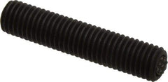 Fairlane - 5/8-11, 3" Thread Length, 3/8" Ball Diam, Serrated Ball Pad Surface, Alloy Steel, Black Oxide, Threaded, Swivel Action Gripper Assemblies - 5/16" Contact Diam, High Speed Steel Ball - Exact Tool & Supply