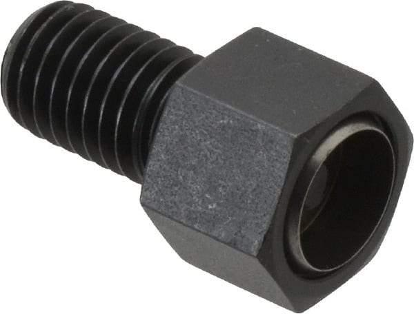 Fairlane - 5/8-11, 1" Thread Length, 3/4" Ball Diam, Alloy Steel, Hex Head, Swivel Action Gripper Assemblies - 11/16" Head Height, 15/16" Hex, Stainless Steel Ball - Exact Tool & Supply