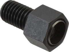 Fairlane - 5/8-11, 1" Thread Length, 3/4" Ball Diam, Alloy Steel, Hex Head, Swivel Action Gripper Assemblies - 11/16" Head Height, 15/16" Hex, Stainless Steel Ball - Exact Tool & Supply