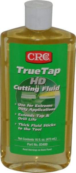 CRC - TrueTap HD, 16 oz Bottle Cutting & Tapping Fluid - Straight Oil, For Drilling, Reaming, Sawing, Shearing, Threading, Turning - Exact Tool & Supply