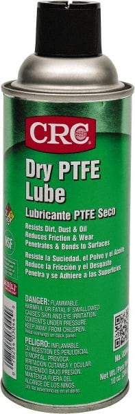 CRC - 16 oz Aerosol Dry Film with PTFE Penetrant/Lubricant - White, -40°F to 450°F, Food Grade - Exact Tool & Supply