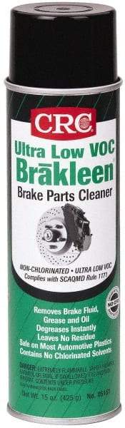 CRC - Ultra Low-VOC Brake Parts Cleaner - 20 Ounce Aerosol Can - Exact Tool & Supply