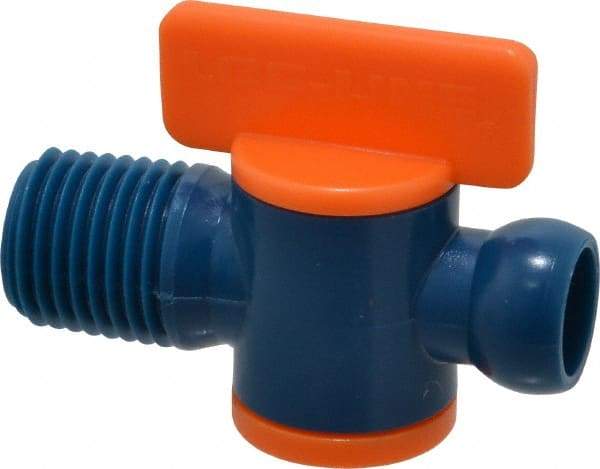 Loc-Line - 2 Piece, 1/4" ID Coolant Hose NPT Valve - Male to Female Connection, Acetal Copolymer Body, 1/4 NPT, Use with Loc-Line Modular Hose Systems - Exact Tool & Supply